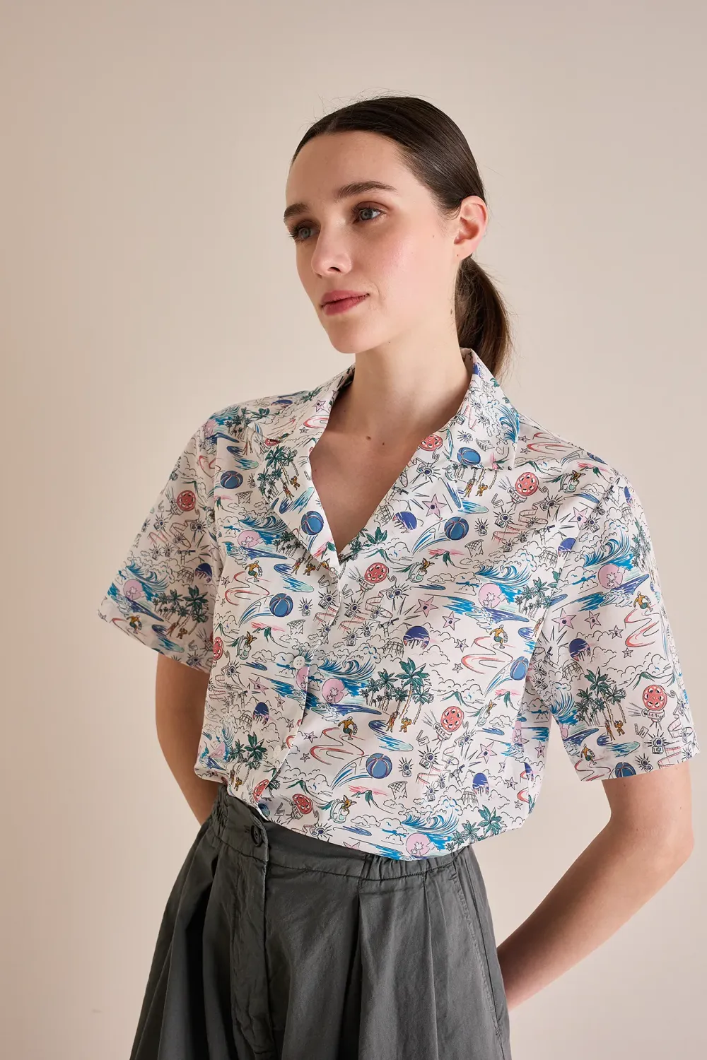 Bowling collar shirt – Made with Liberty Fabrics