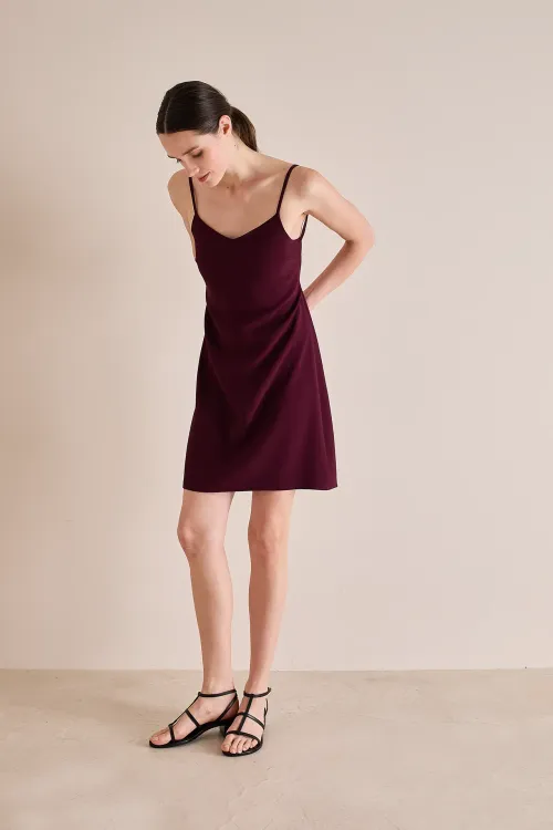 Slip dress with open back