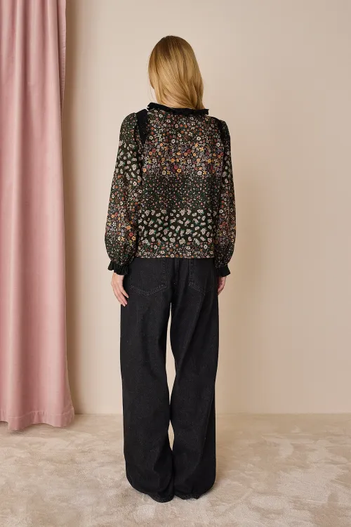 Top fiori patchwork