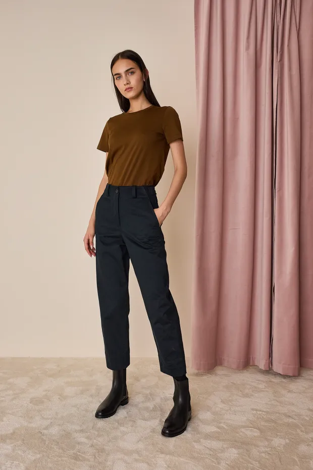 Tailored cotton trousers