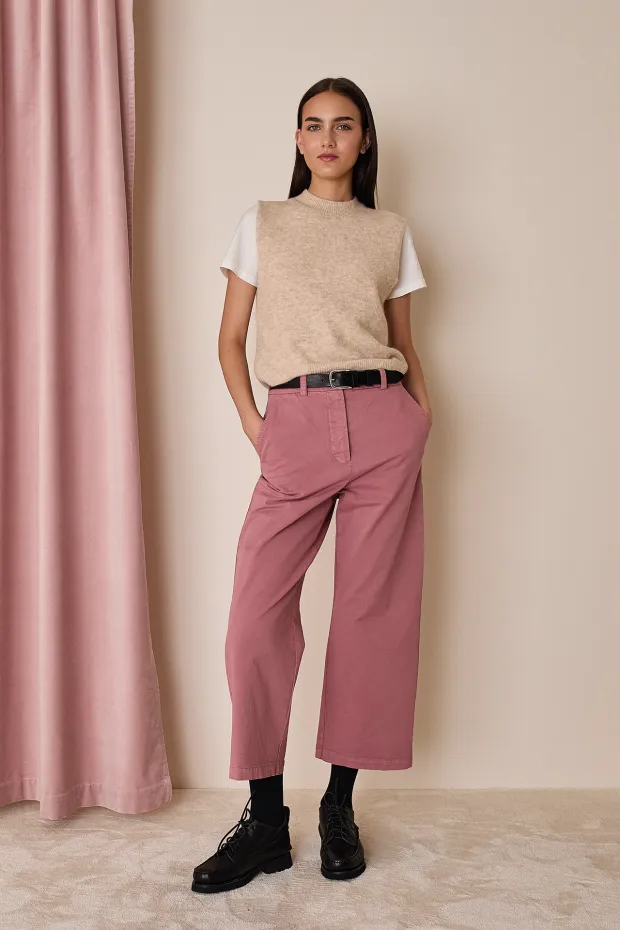 Pantaloni in cotone stretch