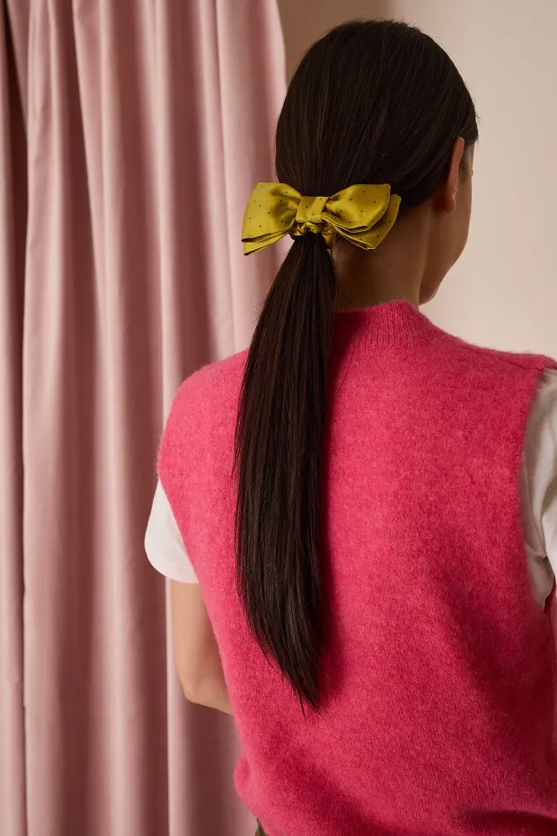 Silk hair bow