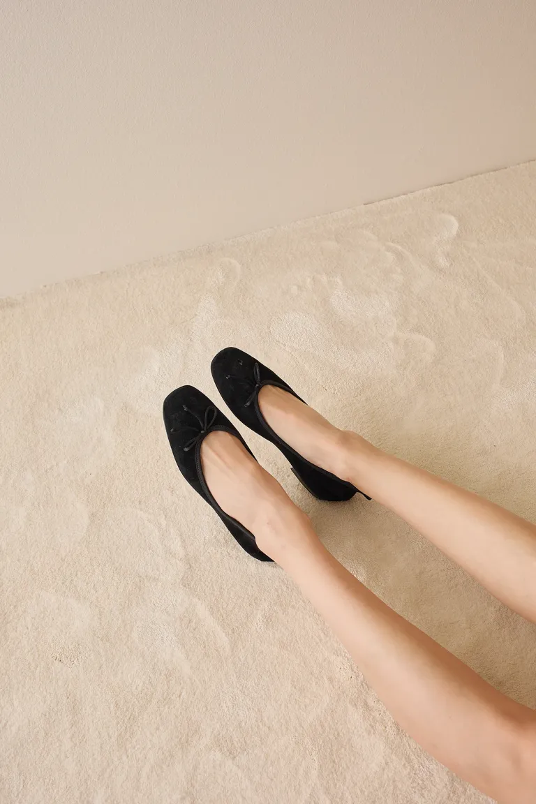 Suede ballet flats