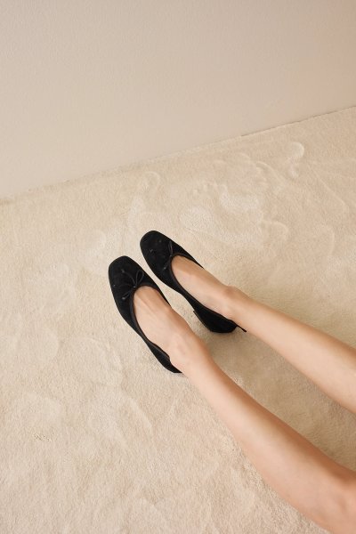 Suede ballet flats