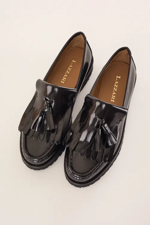 Lug sole tassel loafers 