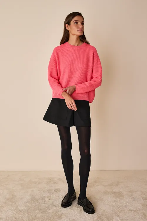 Wool and cashmere ribbed sweater