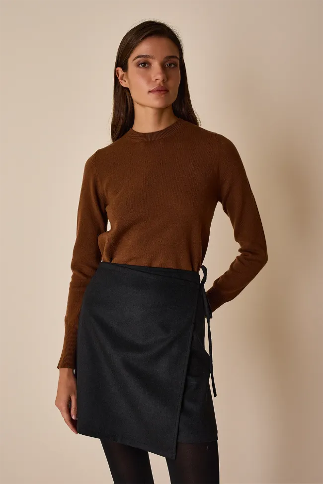 Extra fine merino wool crewneck Women's Clothing Online Made in Italy