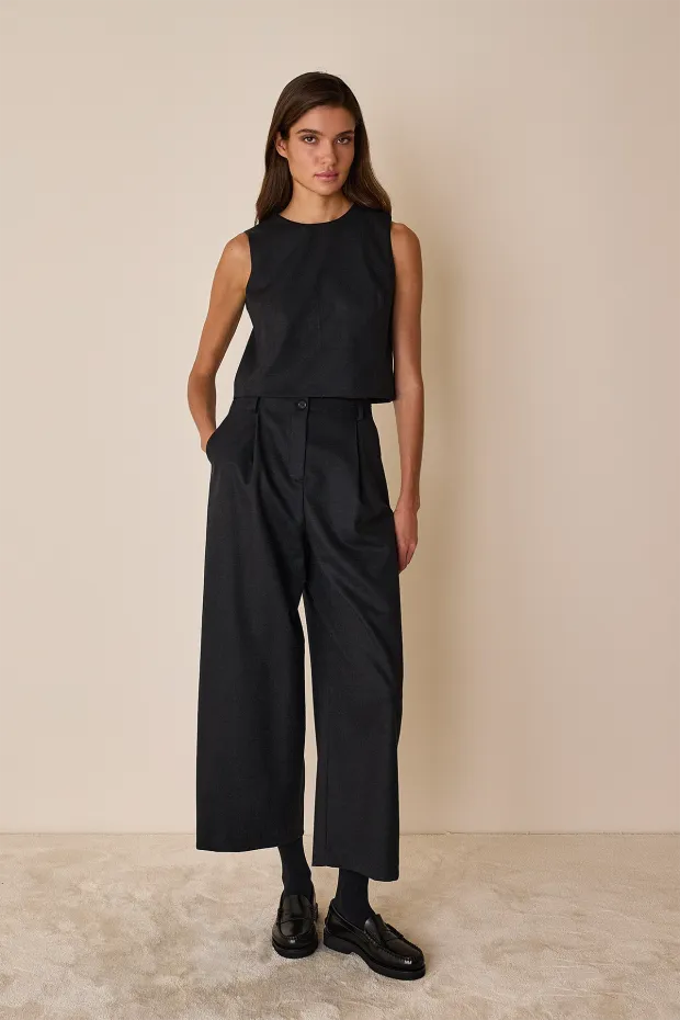 Virgin wool tailored trousers