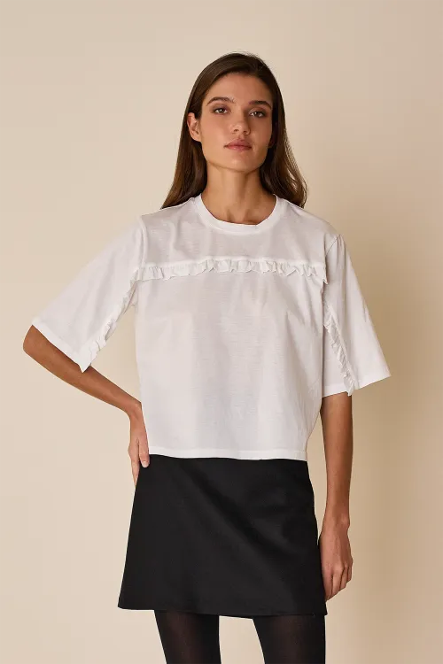 Ruffled t-shirt