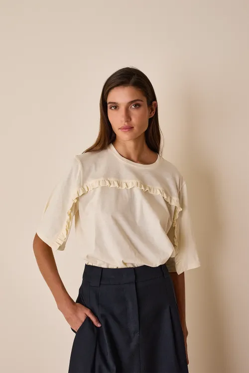 Ruffled t-shirt