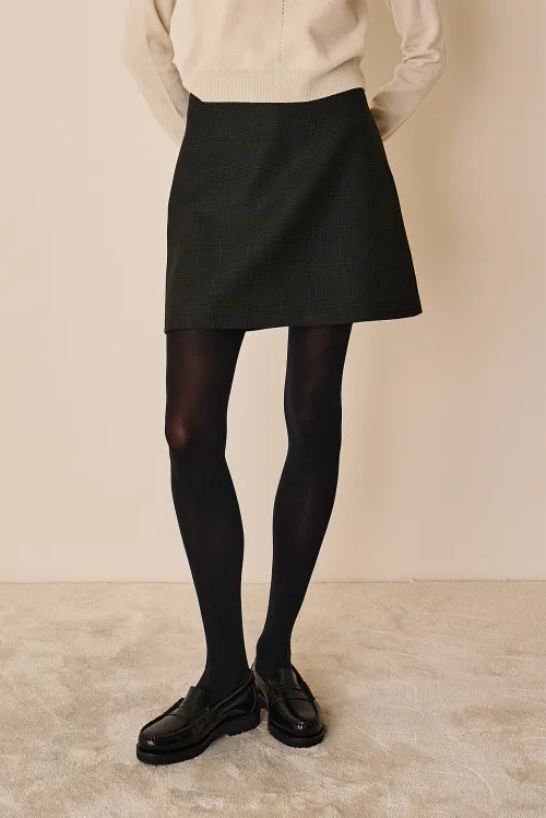 Wool mini skirt