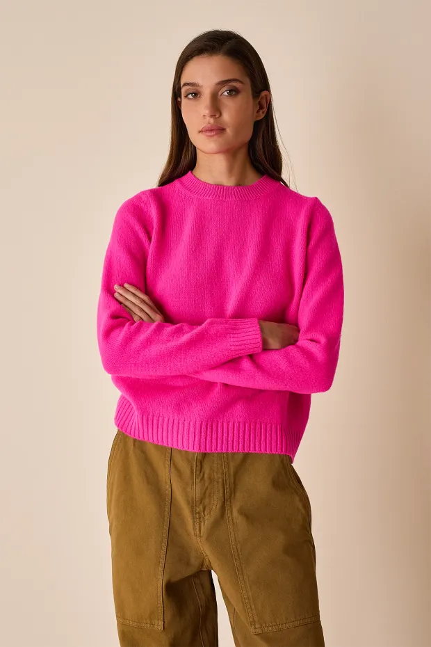 Merino wool and cashmere crewneck