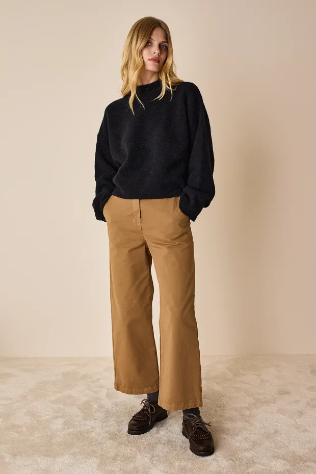 Stretch cotton trousers