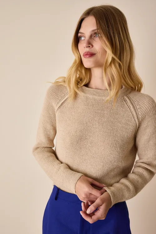 Eco-friendly wool crewneck