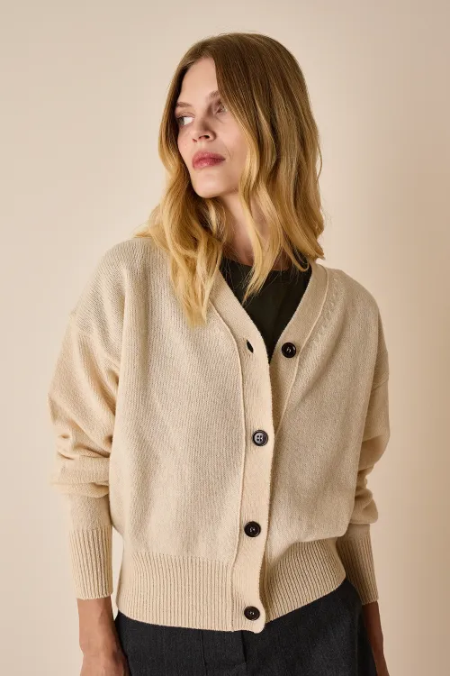 Wool and cashmere cardigan