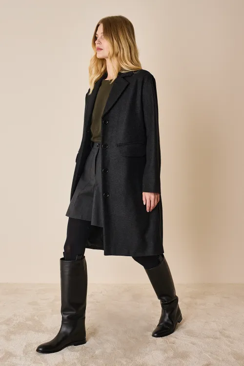 Cappotto classico in puro cashmere