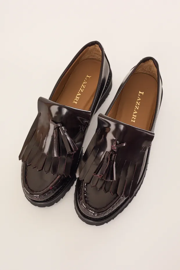 Lug sole tassel loafers 