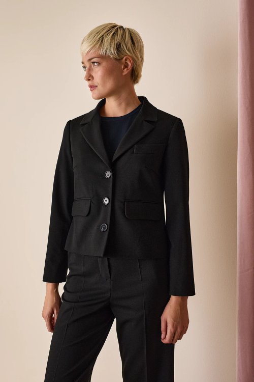 Stretch wool jacket