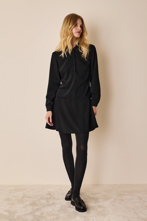 Long sleeve polo dress