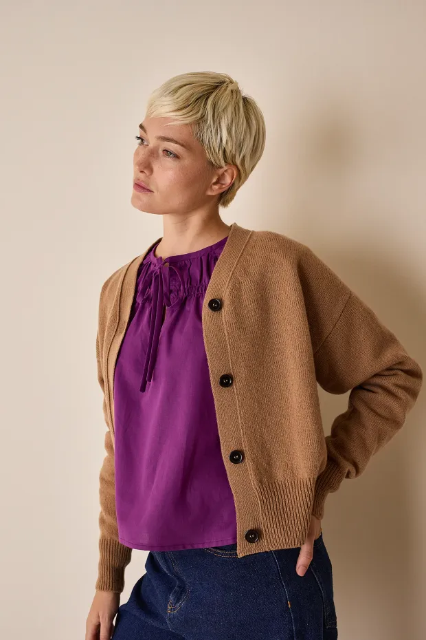 Wool and cashmere cardigan