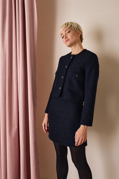 Bouclé wool jacket