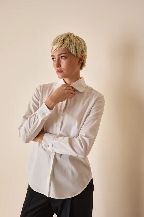 Petal collar shirt