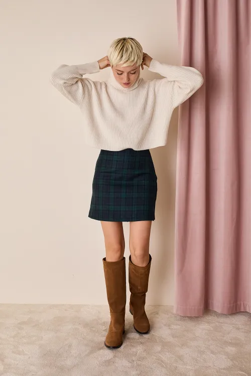 Tartan mini skirt