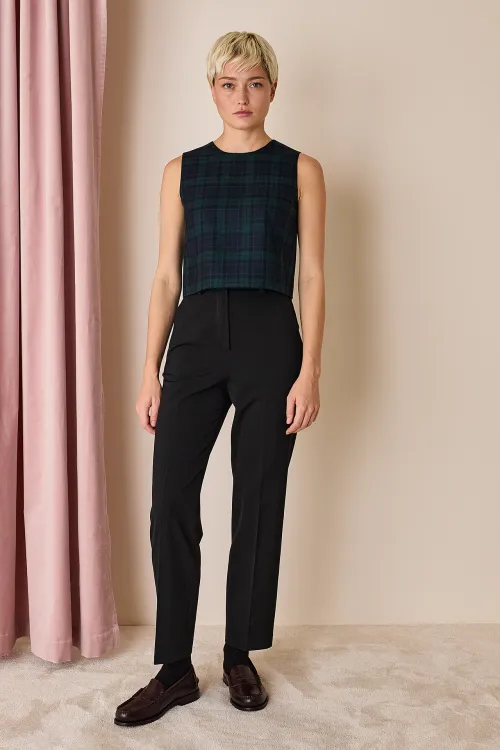 Wool-blend tailored trousers