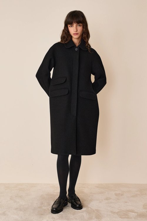 Wool and cashmere coat