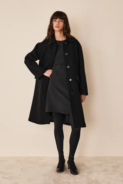 Wool and cashmere coat