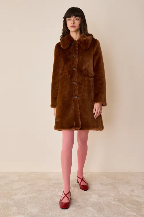 Faux fur coat