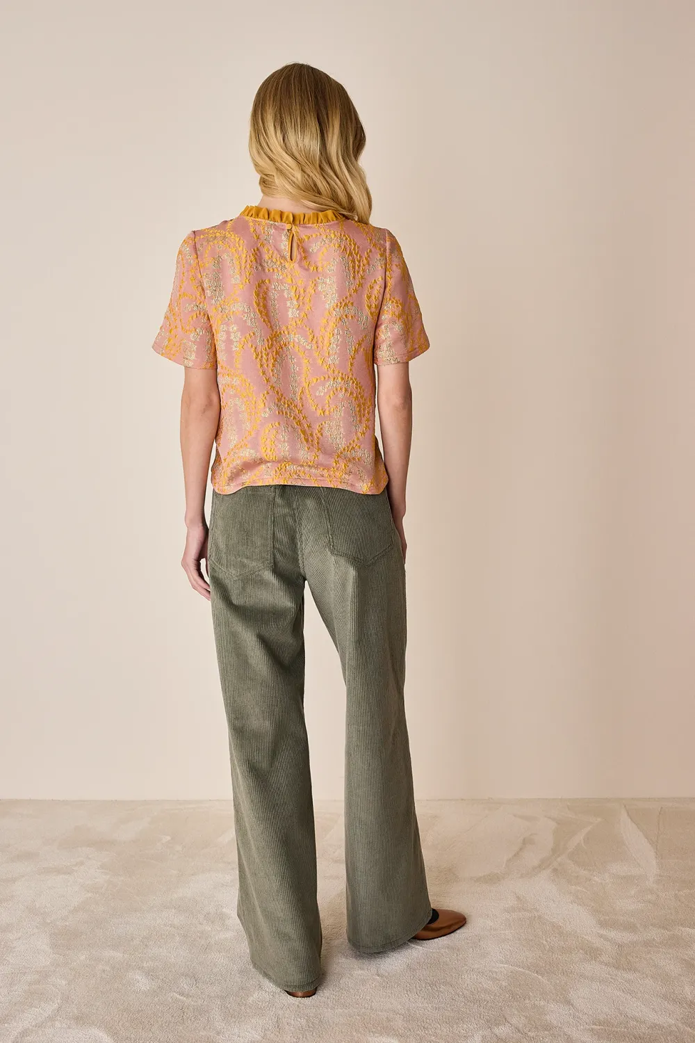 Corduroy wide-pants