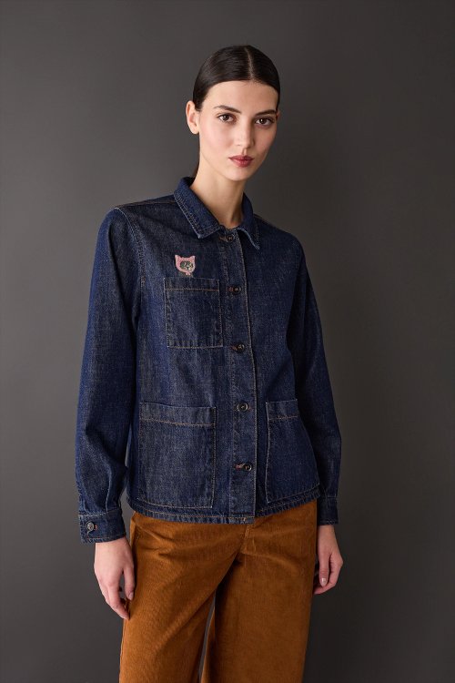 Embroidered denim shirt – Natalia Shaloshvili