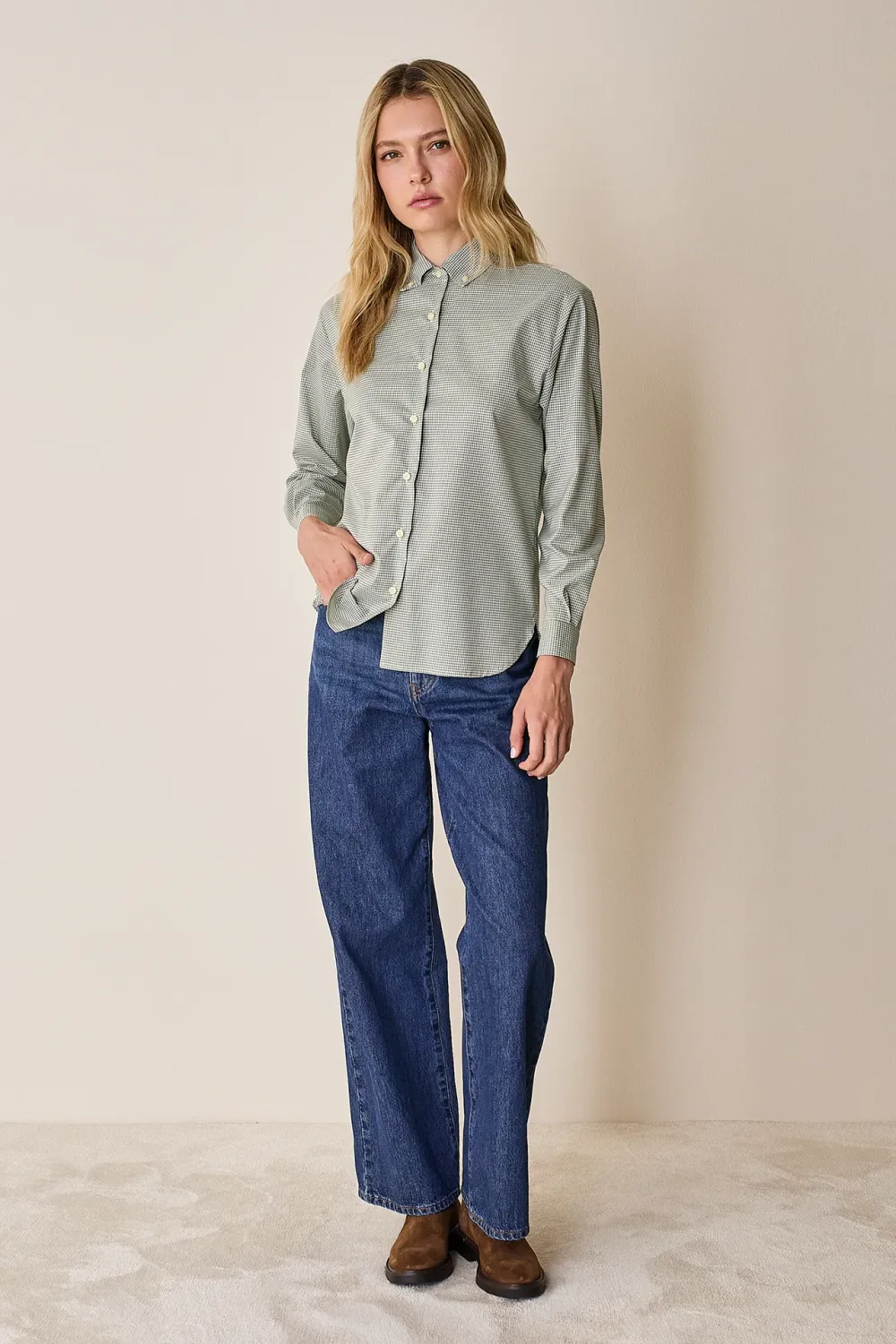 Button-down collar shirt