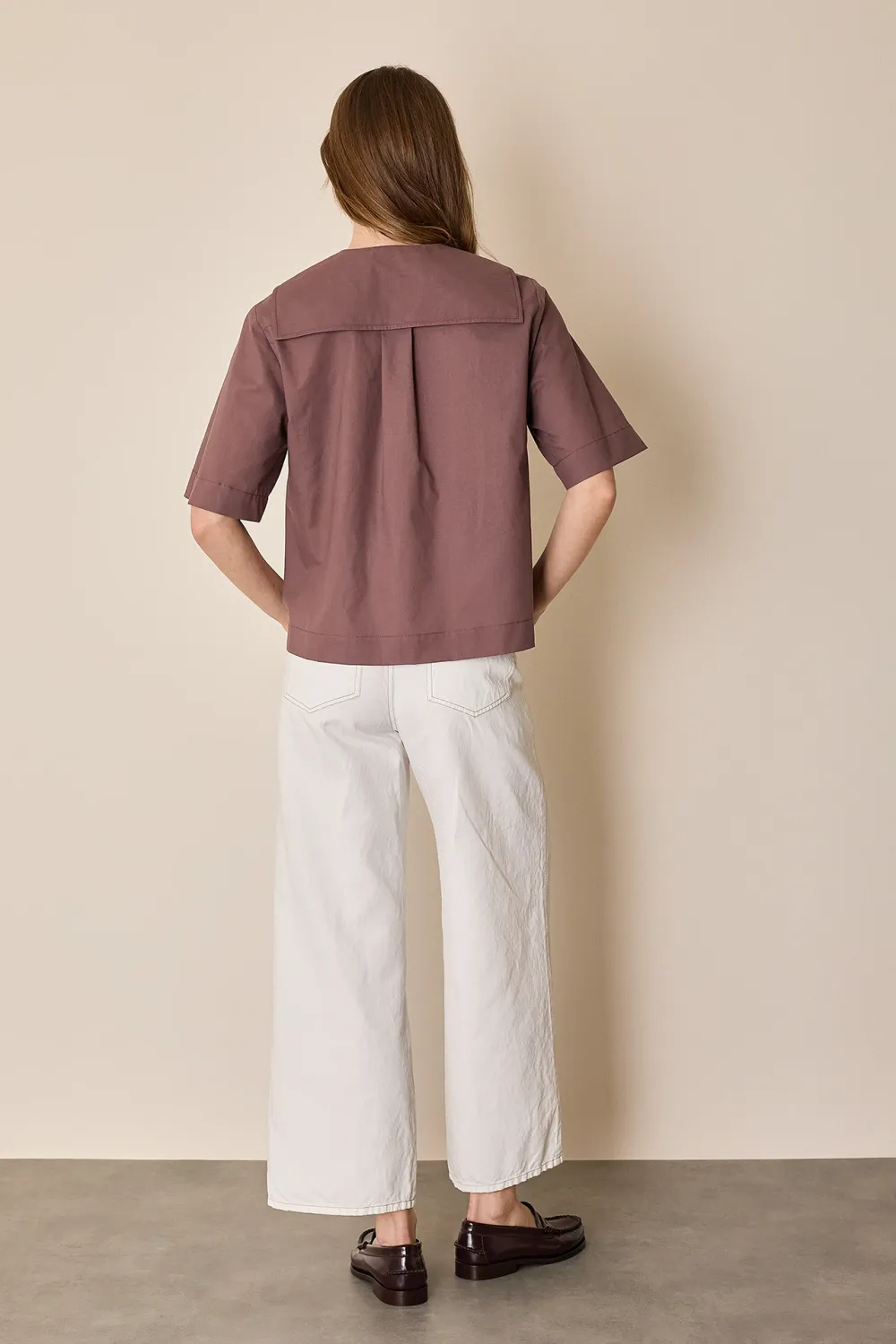 Sailor collar shirt