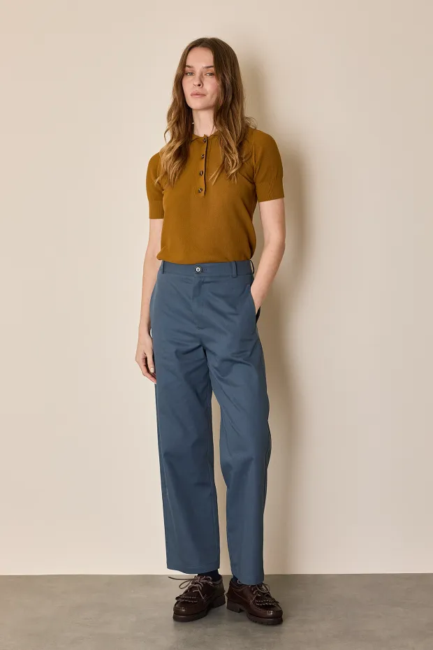 Structured cotton pants