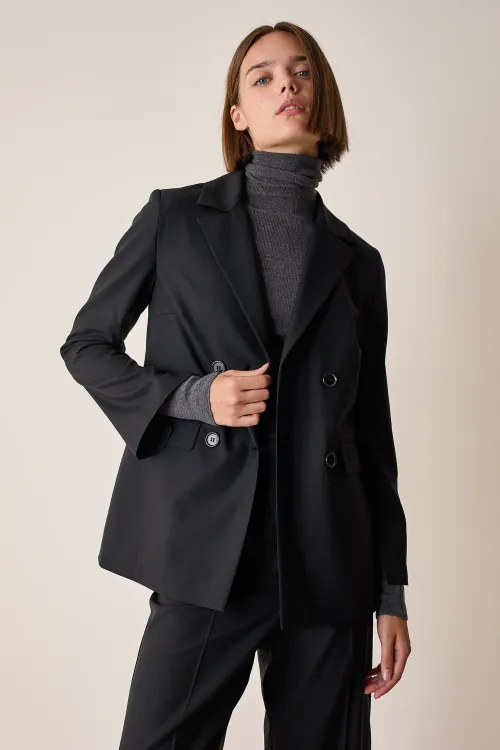 Blazer in lana leggera e cashmere