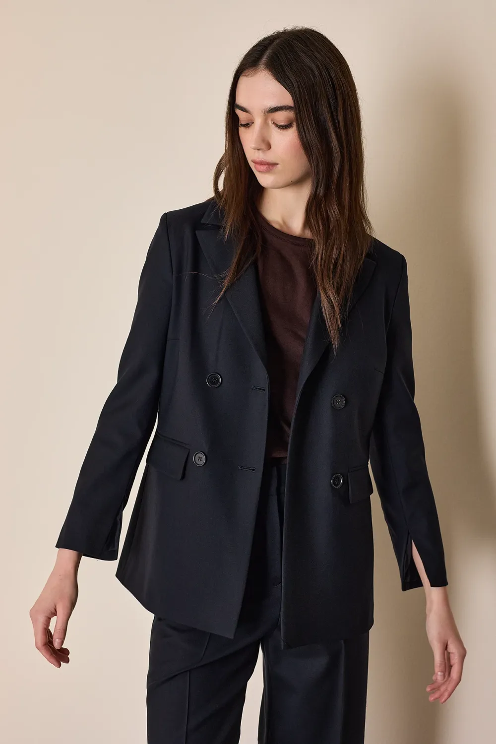 Lightweight wool and cashmere blazer