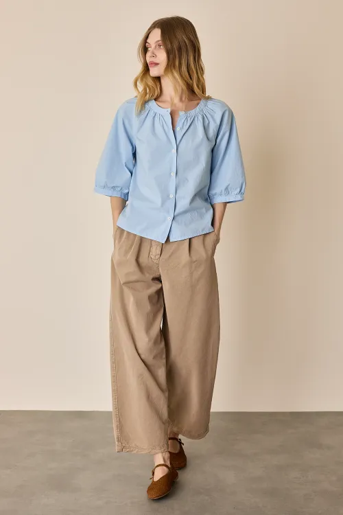 Camicia con mezze maniche ampie