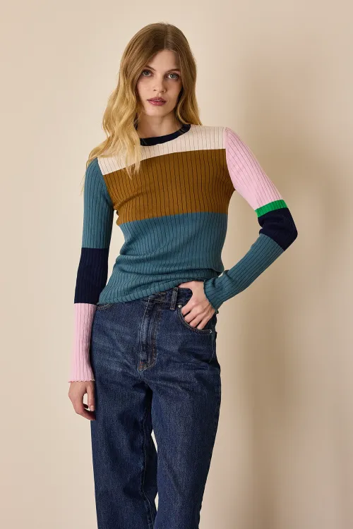 Girocollo color block