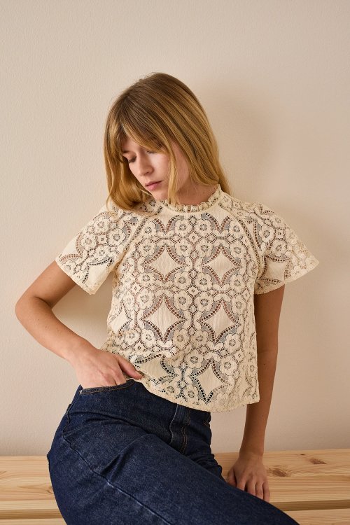 Cotton lace top