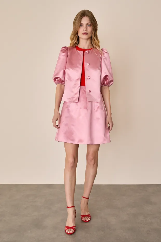 Silk and cotton satin jacket
