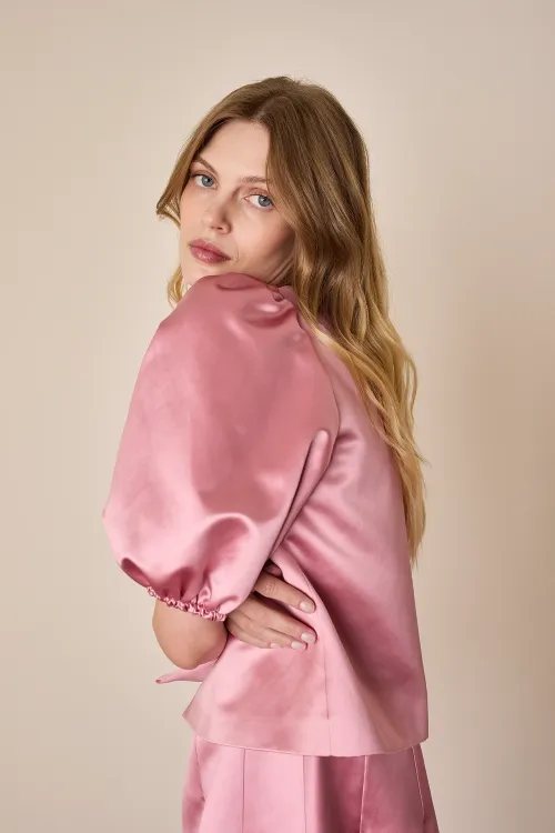 Silk and cotton satin jacket
