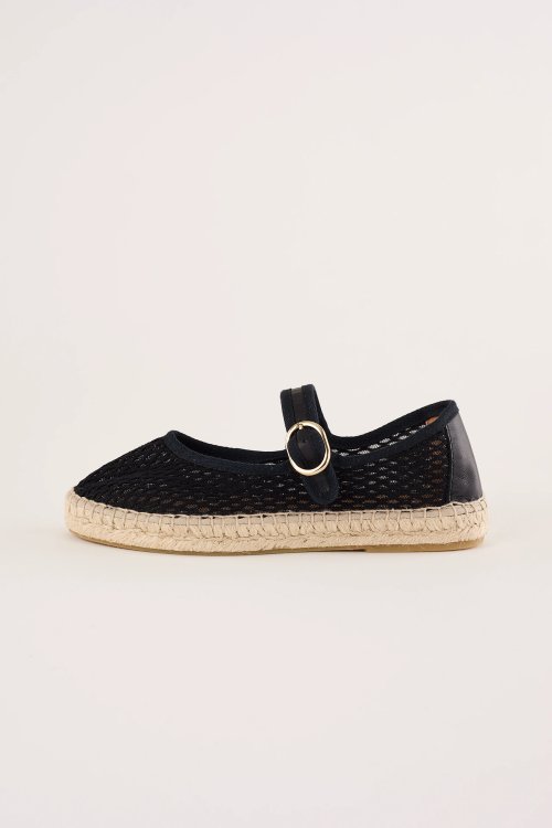 Mesh Mary Jane with jute sole
