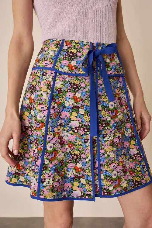 Panelled silk skirt with ribbon – Made with Liberty Fabrics