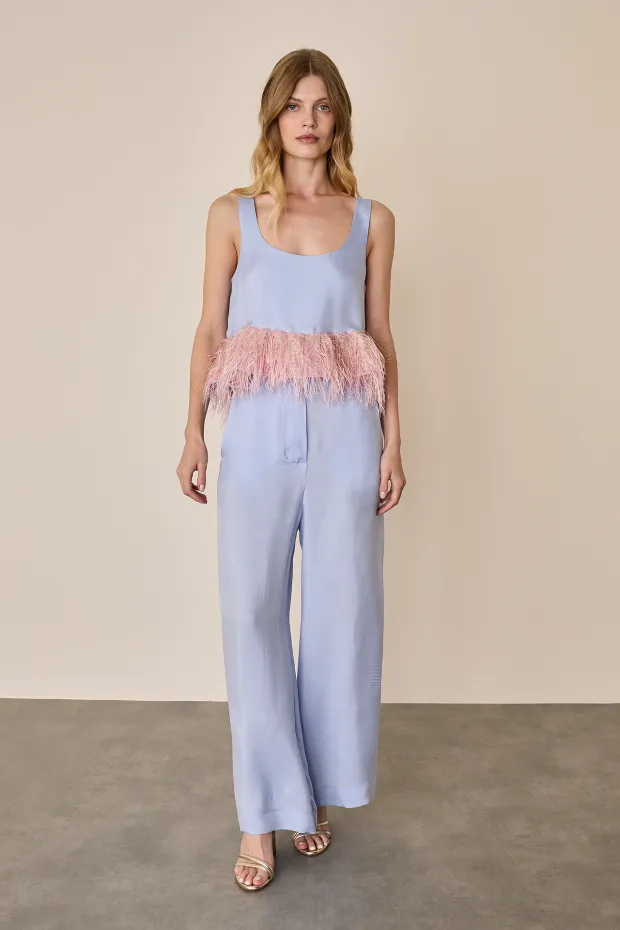 Feather-effect co-ord