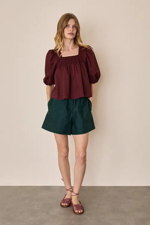 Pantaloncini in cotone con elastico