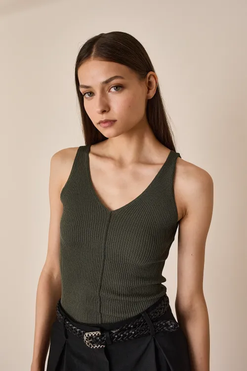Ribbed tank top