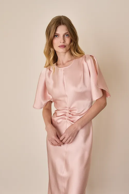 Cape sleeve dress
