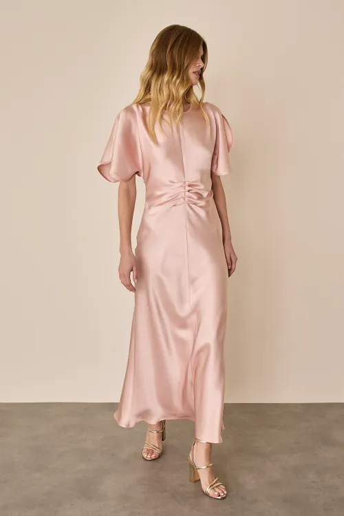Cape sleeve dress